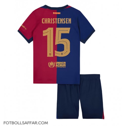 Barcelona Andreas Christensen #15 Hemmadräkt Barn 2024-25 Kortärmad (+ Korta byxor)